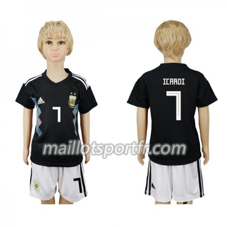 Maillot de Foot Argentine Icardi 7 Enfant Exterieur Coupe du monde 2018